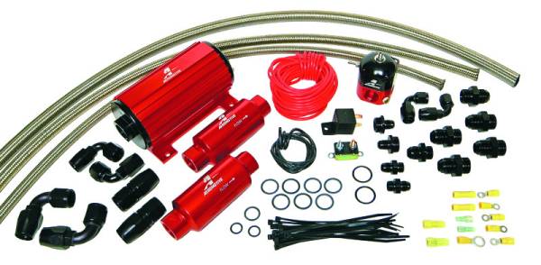 Aeromotive - Aeromotive A1000 Carbureted Fuel System Complete (Inc 11101 Pump/13204 Reg/Filters/Hose/Etc.) - 17242