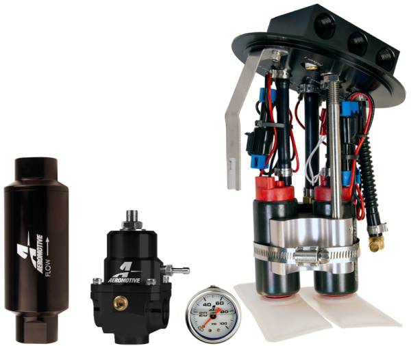 Aeromotive - Aeromotive 11-17 Ford Mustang Drop In Kit (18039/15633/13303/12341) - Dual 340lph - 17354