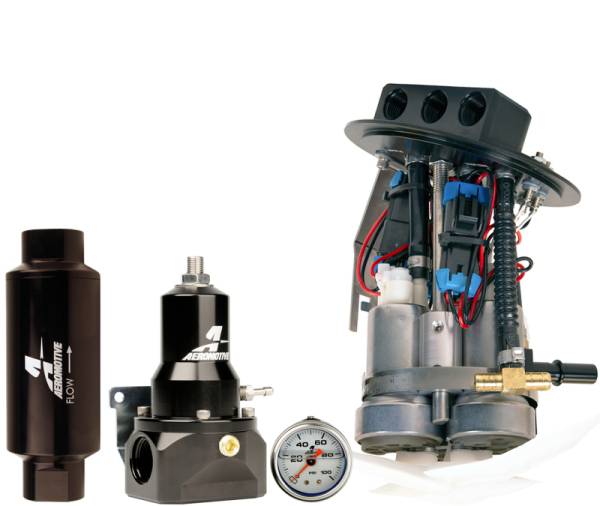 Aeromotive - Aeromotive 11-17 Ford Mustang Drop In Kit (18038/15633/13134/12341) - Dual 450lph - 17355