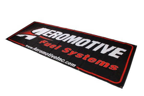 Aeromotive - Aeromotive Banner - 32in x 92in (Black/Red) - 95012