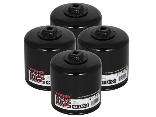 aFe - aFe Pro GUARD D2 Oil Filter 93-11 Ford Gas Trucks V8 4.6L/5.4L/5.8L (4 Pack) - 44-LF008-MB