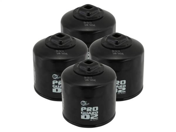 aFe - aFe Pro GUARD D2 Oil Filter 13-17 Scion FR-S / Subaru BRZ H4-2.0L (4 Pack) - 44-LF018-MB