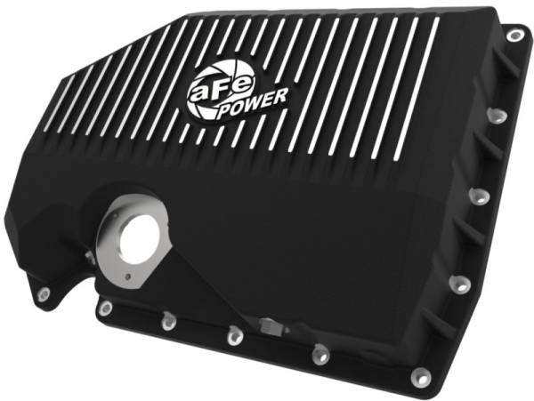 aFe - aFe 05-19 VW 1.8L/2.0L w/ Oil Sensor Engine Oil Pan Black POWER Street Series w/ Machined Fins - 46-71210B