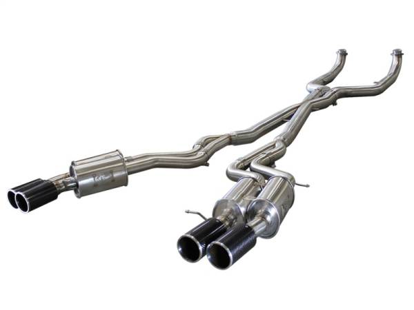 aFe - aFe MACHForce XP Exhaust 304SS Cat-Back w/ Carbon Fiber Tips 12-13 BMW M5 (F10) V8 4.4L (tt) - 49-36317-C