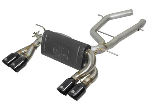 aFe - aFe MACH Force-Xp 2-1/2in SS Axle Back Exhaust w/Black Tips 15+ BMW M3/M4 (F80/F82) L6 3.0L (tt) S55 - 49-36338-B