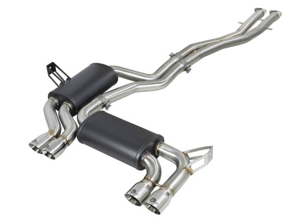 aFe - aFe MACH Force-Xp 2.5in 304 SS Cat-Back Exhaust w/ Polished Tips 01-06 BMW M3 - 49-36344-P