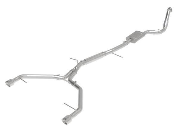 aFe - aFe 17-19 Audi A4 (B9) MACH Force-Xp 3in to 2.5in 304 SS Cat-Back Exhaust System-Dual Polished Tips - 49-36420-P