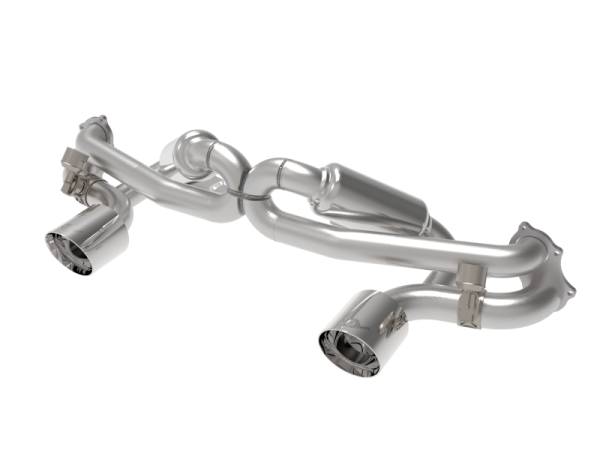 aFe - aFe MACHForce XP 2.25in-2.5in 304SS Exhaust Cat-Back 20-22 Porsche Cayman GT4 (718) - Polished Tips - 49-36443-P