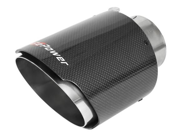 aFe - aFe MACH Force-Xp 304 SS Clamp-On Exhaust Tip 2.5in. Inlet / 4.5in. Outlet / 7in. L - Carbon Fiber - 49T25454-C07