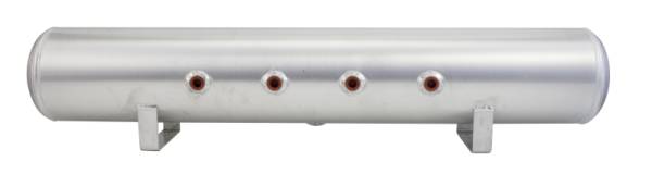 Air Lift - Air Lift 5 Gal Alum Air Tank - (4) 3/8in Face Ports & 1/4in Drain Port - 36in L X 6in D - 11956