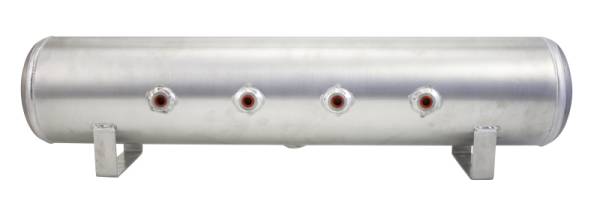 Air Lift - Air Lift 4 Gal Alum Tank - (4) 1/4in Face Ports (2) 3/8in End Ports & 1/4in Drain - 30in L X 6in D - 11957