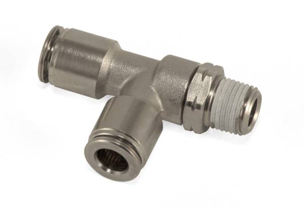 Air Lift - Air Lift Run Tee- Male 1/8in Npt X 1/4in Tube X 1/4in Tube - 21841