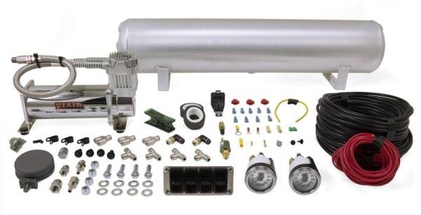 Air Lift - Air Lift 4-Way Manual Control System 100% Duty 1/4in Line 4 Gal. Tank. - 27666