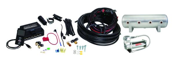 Air Lift - Air Lift Performance 3P (1/4 Air Line 2.5 Gal  Raw Aluminum Tank VIAIR 444C Comp) - 27681