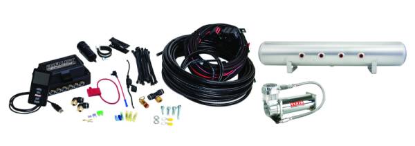 Air Lift - Air Lift Performance 3P (1/4 Air Line 5 Gal  Raw Aluminum Tank VIAIR 444C Comp) - 27683