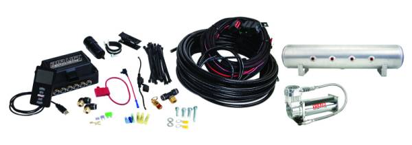 Air Lift - Air Lift Performance 3P (1/4 Air Line 4 Gal 7-Port  Raw Aluminum Tank VIAIR 444C Comp) - 27684