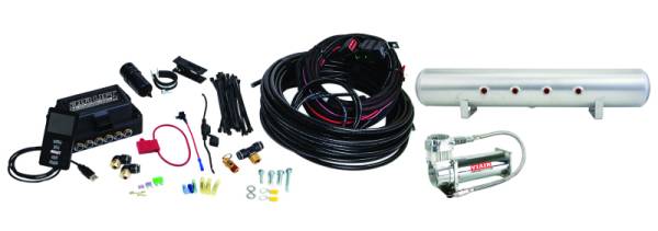 Air Lift - Air Lift Performance 3P (3/8 Air Line 5 Gal  Raw Aluminum Tank VIAIR 444C Comp) - 27688
