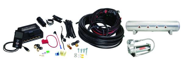 Air Lift - Air Lift Performance 3P (3/8 Air Line 4 Gal 7-Port  Raw Aluminum Tank VIAIR 444C Comp) - 27689