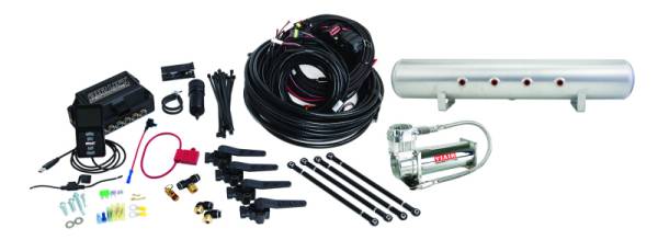 Air Lift - Air Lift Performance 3H (1/4 Air Line 5 Gal  Raw Aluminum Tank VIAIR 444C Comp) - 27693