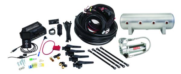 Air Lift - Air Lift Performance 3H (3/8 Air Line 2.5 Gal  Raw Aluminum Tank VIAIR 444C Comp) - 27696