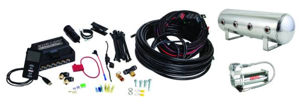 Air Lift - Air Lift Performance 3P (1/4 Air Line 2.5 Gal  Polished Aluminum Tank VIAIR 444C Comp) - 27781