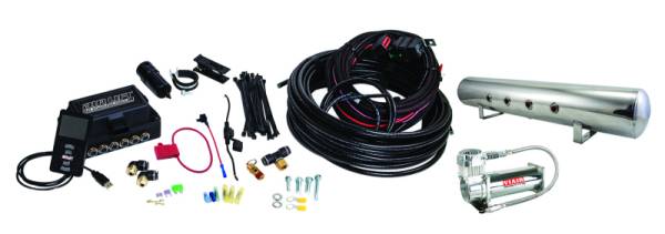 Air Lift - Air Lift Performance 3P (3/8 Air Line 5 Gal  Polished Aluminum Tank VIAIR 444C Comp) - 27788
