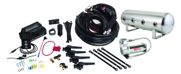 Air Lift - Air Lift Performance 3H (1/4 Air Line 2.5 Gal  Polished Aluminum Tank VIAIR 444C Comp) - 27791