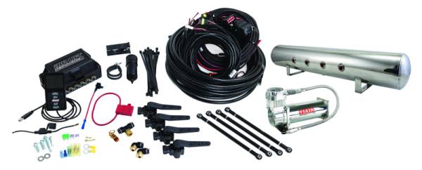Air Lift - Air Lift Performance 3H (1/4 Air Line 5 Gal  Polished Aluminum Tank VIAIR 444C Comp) - 27793