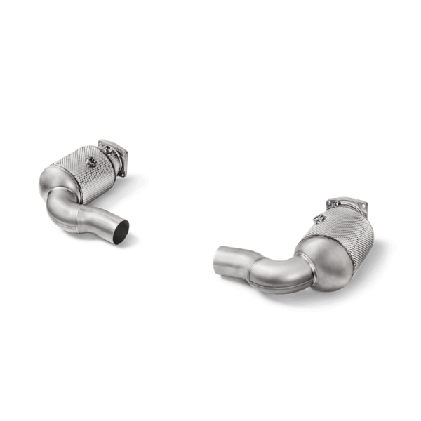 Akrapovic - Akrapovic 16-17 Porsche 911 Turbo/Turbo S (991.2) Link Pipe Set w/ Cat (SS) - L-PO/SS/2H
