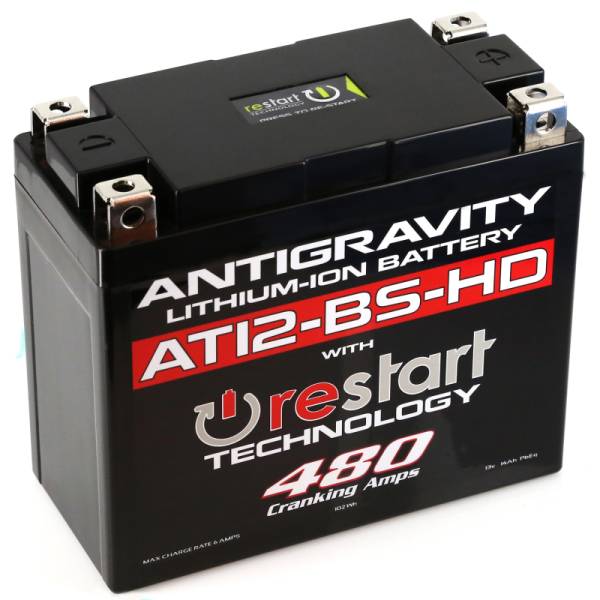 Antigravity Batteries - Antigravity YT12-BS High Power Lithium Battery w/Re-Start - AG-AT12BS-HD-RS