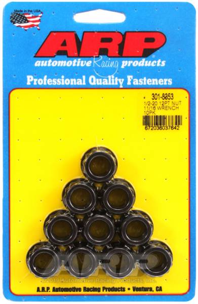 ARP - ARP 1/2-20 11/16 Socket 12pt Nut Kit (Set of 10) - 301-8353