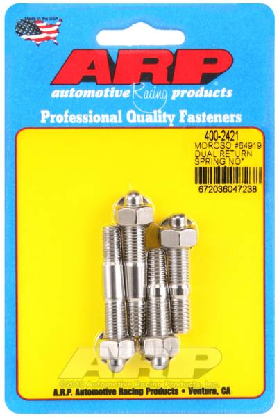 ARP - ARP Moroso 64919 Dual Return Spring no Spacer Plate SS Carb Stud Kit - 400-2421