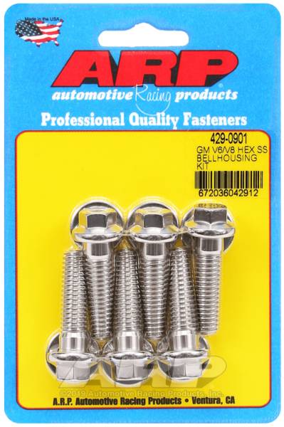 ARP - ARP GM V6/V8 SS Hex Bellhousing Bolt Kit - 429-0901