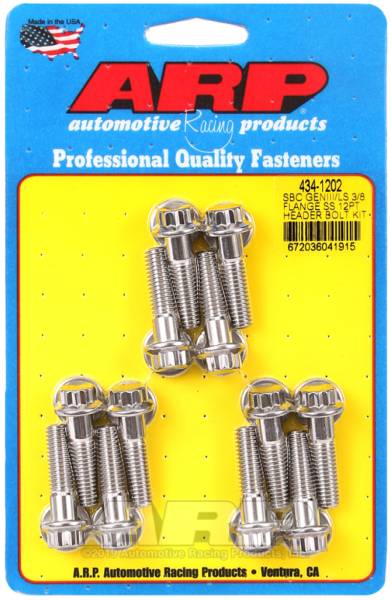 ARP - ARP Chevy SBC/GenIII LS 3/8in Flange SS 12pt Header Bolt Kit - 434-1202
