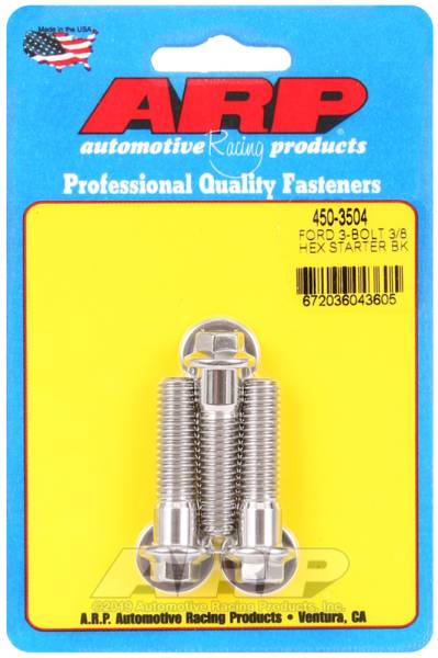 ARP - ARP Ford SS 3-Bolt Hex Starter Bolt Kit - 450-3504