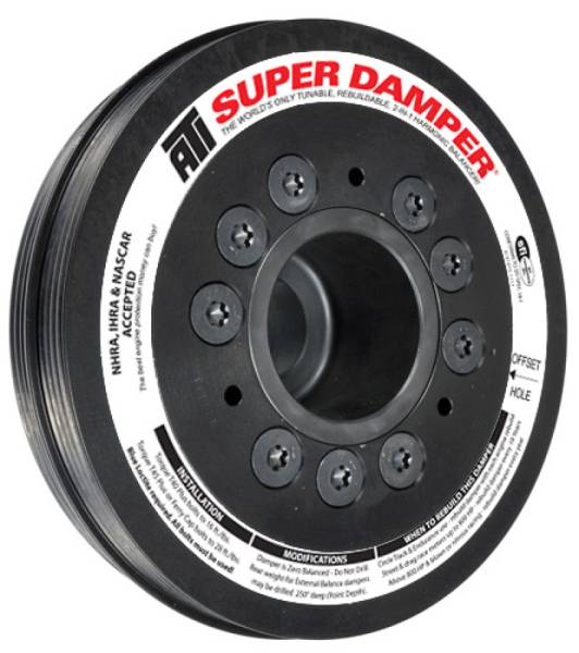 ATI - ATI Damper - 6.78in - Alum - (2) 4 Grv - Mitsubishi Eclipse - 4G63 w/Integral Lower Cam Drive - ATI918251