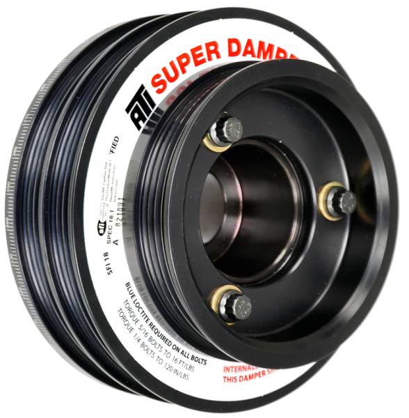 ATI - ATI Damper - 5.67in - Alum - (2) 4 Grv - Nissan RB26 - R33 34 - 1Pc - w/Power Steering Pulley - ATI918598