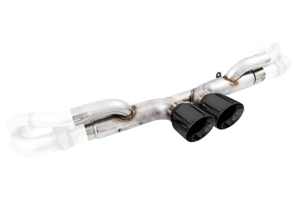AWE Tuning - AWE Tuning Porsche 991 GT3 / RS Center Muffler Delete - Diamond Black Tips - 3010-33044