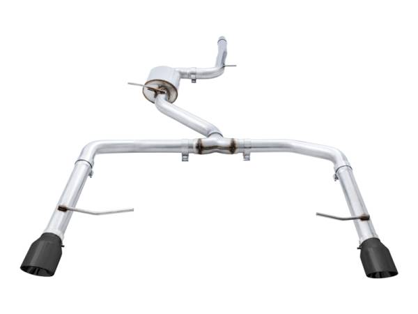 AWE Tuning - AWE Tuning 18-21 Volkswagen Jetta GLI Mk7 Track Exhaust - Diamond Black Tips (Fits High-Flow DP) - 3015-23060