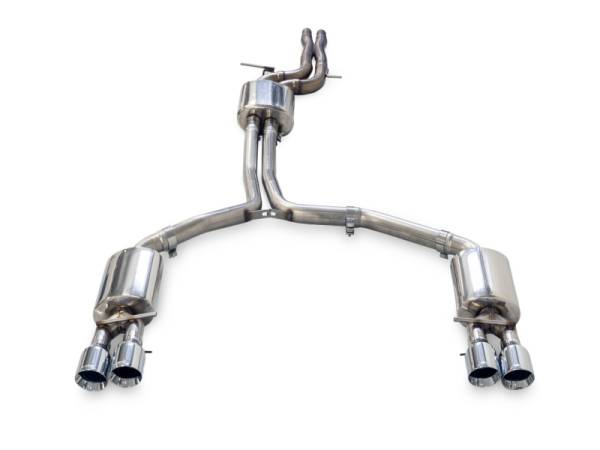 AWE Tuning - AWE Tuning Audi C7 A7 3.0T Touring Edition Exhaust - Quad Outlet Chrome Silver Tips - 3015-42074