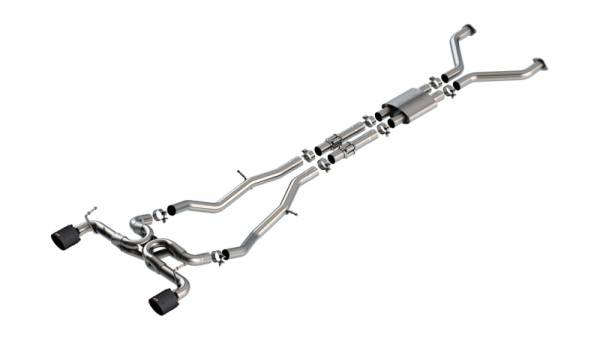 Borla - Borla 22-24 Nissan Z 2.5in ATAK Cat Back Exhaust 4.5in Tip - Carbon Fiber Black Anodized - 140930CFBA