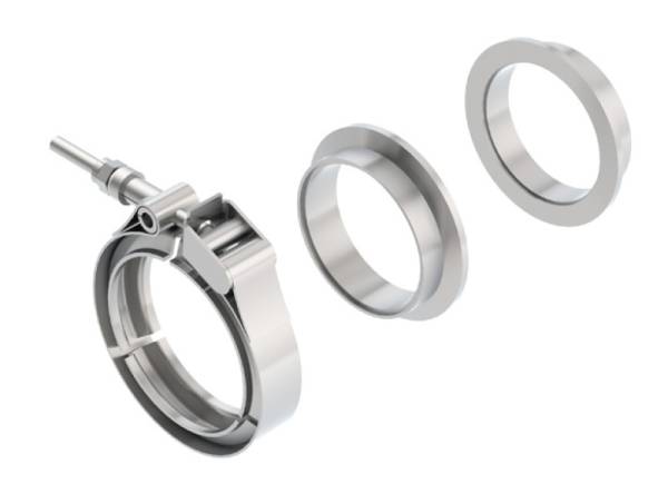Borla - Borla Universal 2.5in Stainless Steel 3pc V-Band Clamp w/ Male and Female Flanges - 18008