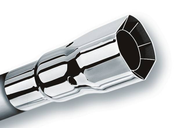 Borla - Borla Universal Polished Tip Single Square Intercooled (inlet 2 1/4in. Outlet 2 1/2 x 2 3/4in) *NO R - 20112
