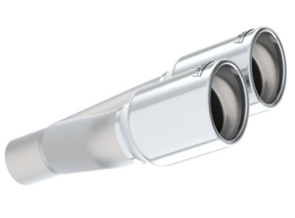 Borla - Borla Universal Polished Tip Dual Round Rolled Angle-Cut (inlet 2in. Outlet 3in) *NO Returns* - 20143