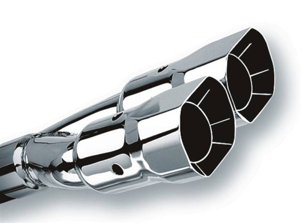 Borla - Borla Universal Polished Tip Dual Square Angle-Cut Intercooled (inlet 2 1/2in. Outlet 2 7/8 x 3 3/8i - 20233