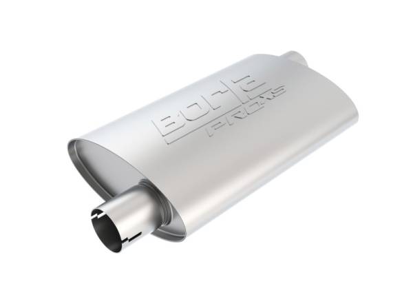 Borla - Borla Universal Pro-XS Oval 2.25in Inlet / Outlet Offset Notched Muffler - 400489