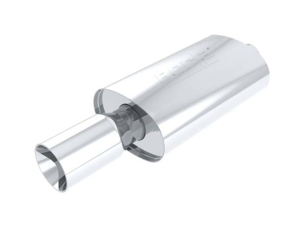 Borla - Borla Boomer Blow Torch Muffler Oval 2-1/4in x 4in Side Round Out - 40060