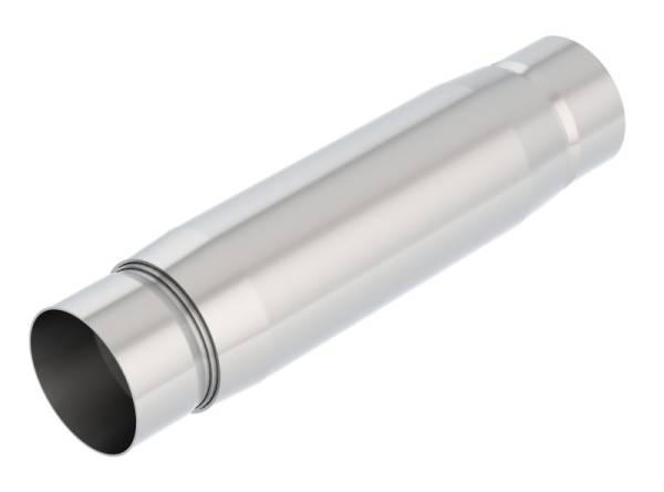 Borla - Borla CrateMuffler Resonator Option 3in Center/Center 3.5in Round x 10in - Null Sound Center/Center - 400939