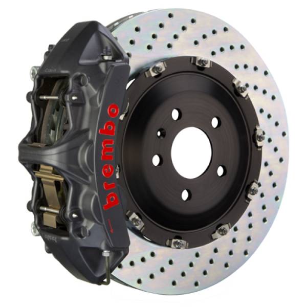 Brembo - Brembo 18+ Model 3 AWD/RWD Front GTS BBK 6 Piston Cast 380x34 2pc Rotor Drilled-Black HA - 1N1.9076AS