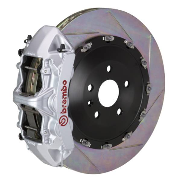 Brembo - Brembo 09-11 GTR/12+ GTR Front GT BBK 6 Piston Cast 405x34 2pc Rotor Slotted Type1-Silver - 1N2.9543A3